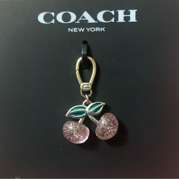 Coach Jewelry - COACH Pink Collectible Signature Glittery Cherry Charm MSRP $45 w/Dust Bag